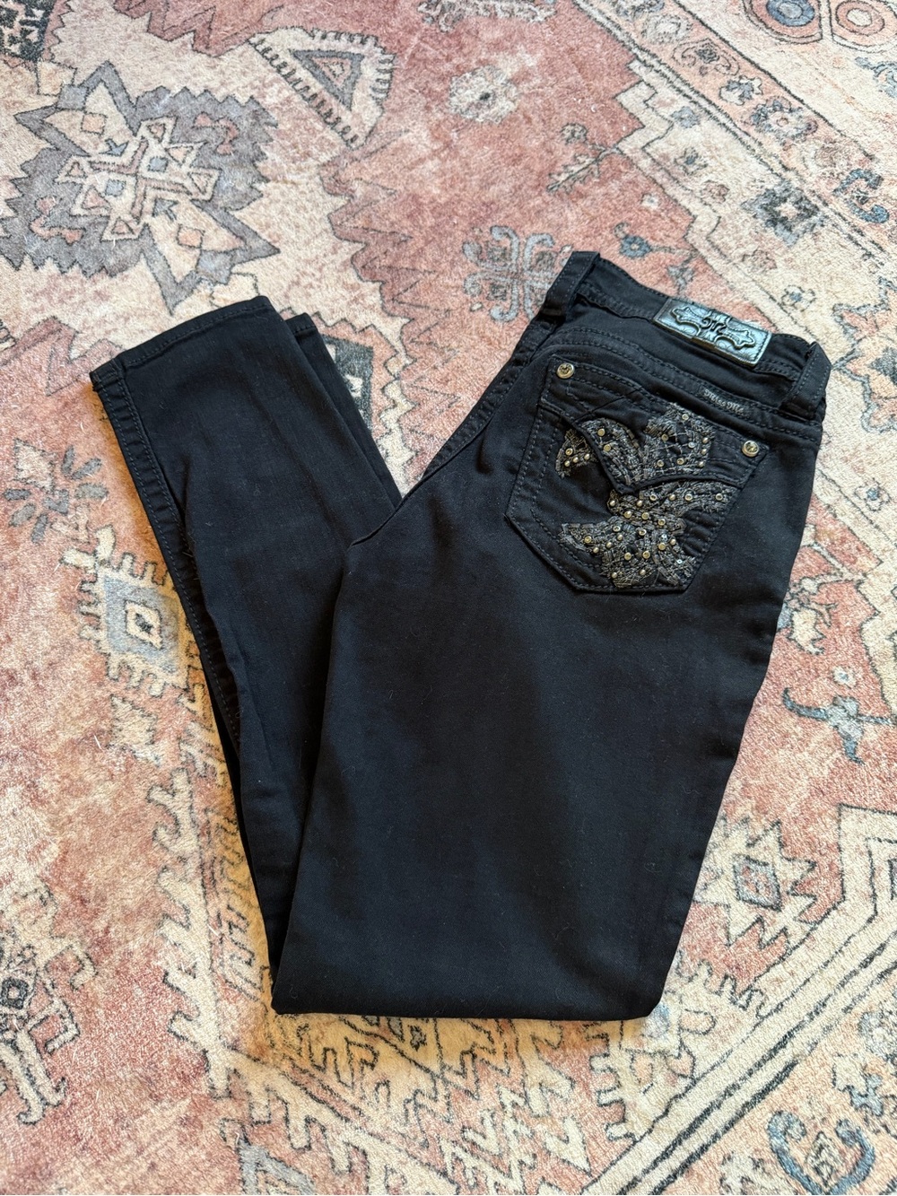Miss Me Black Skinny Jeans (Size 30)